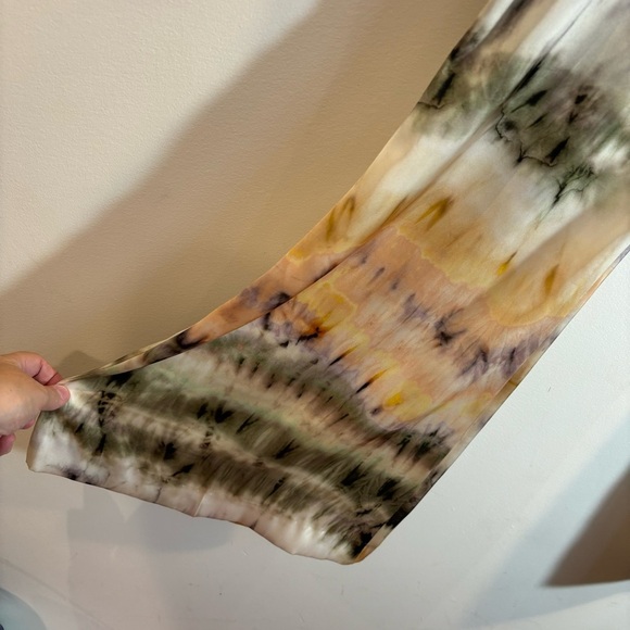 ZARA Sz L Tie Dye Trousers Flare Satin Slinky Flowy Hippie Festival Vibes NEW - Picture 5 of 11